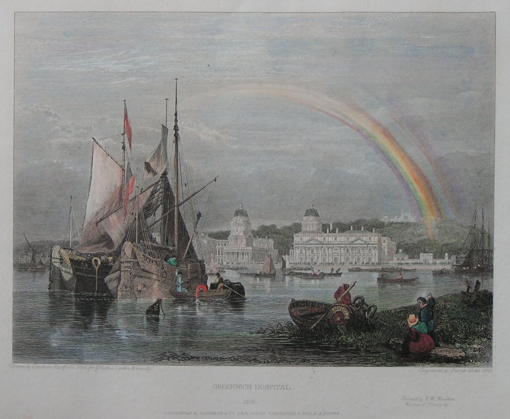 Print - Greenwich Hospital 1828 - Cooke